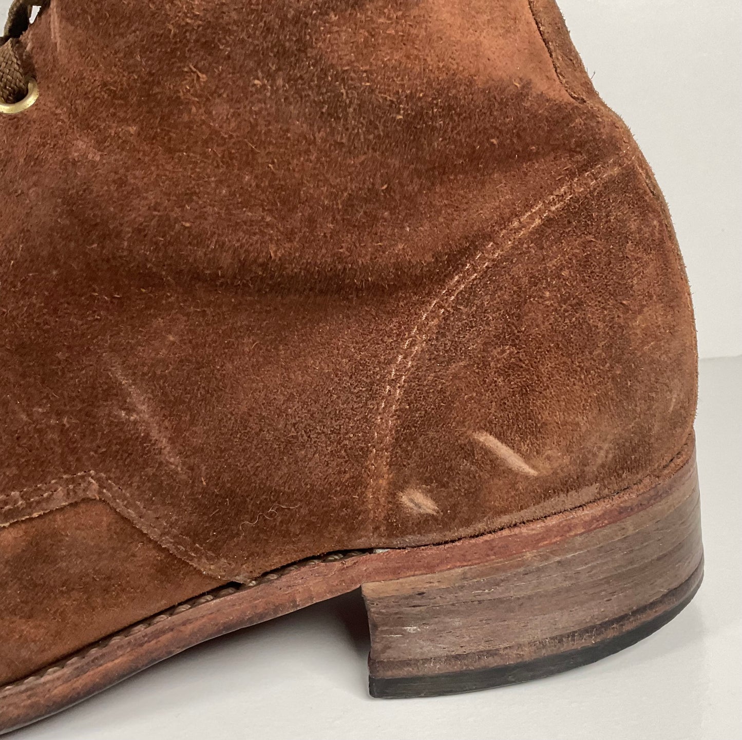 Vintage Tall Suede Lace Up Boots | USA Made | 1960s | Men’s 12 D