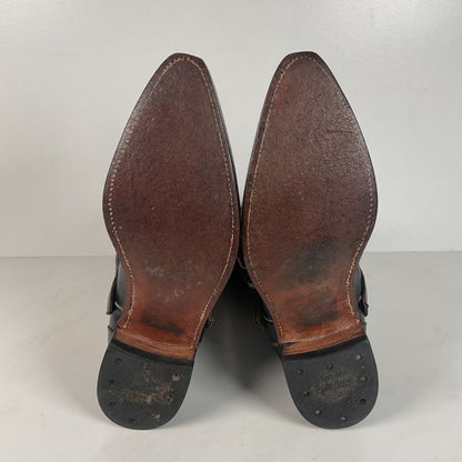 Vintage Thunderbird Cowboy Boots | Tooled Inlays | Mule Ear | 1960s | Men’s 9