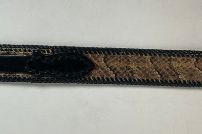 Custom Timber Rattlesnake Cowboy Belt |Canebrake | Braided | Snake Skin