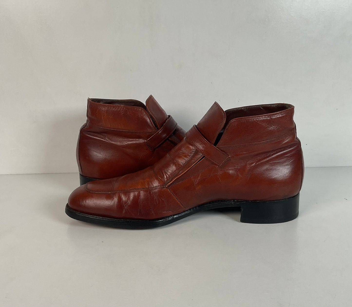 Vintage Florsheim Imperial Guardsman Chukka Boots 9.5 C 70s Monk Strap