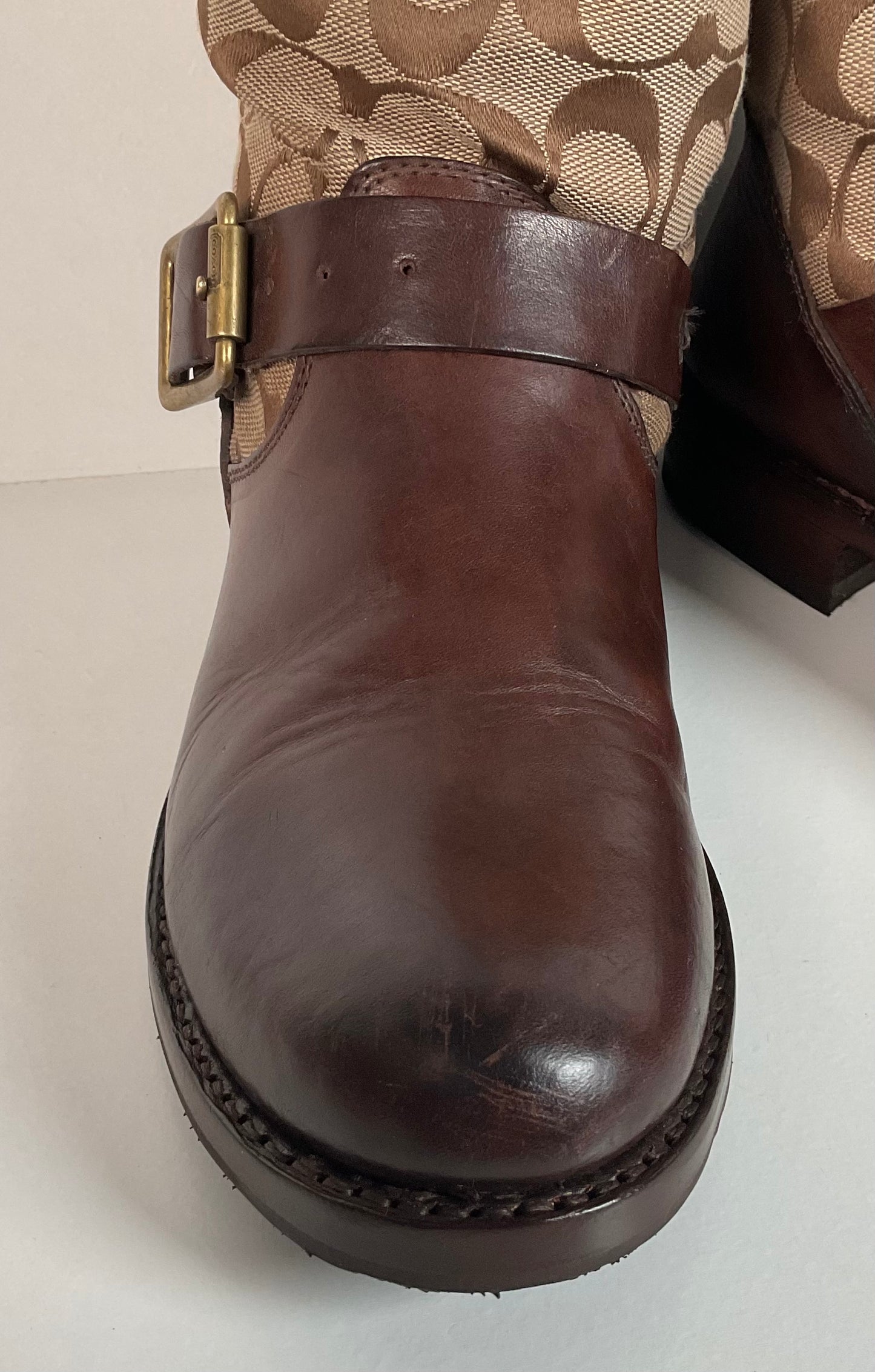 Frye for Coach Veronica Canvas Boots | Shorty | Engineer | 8 B