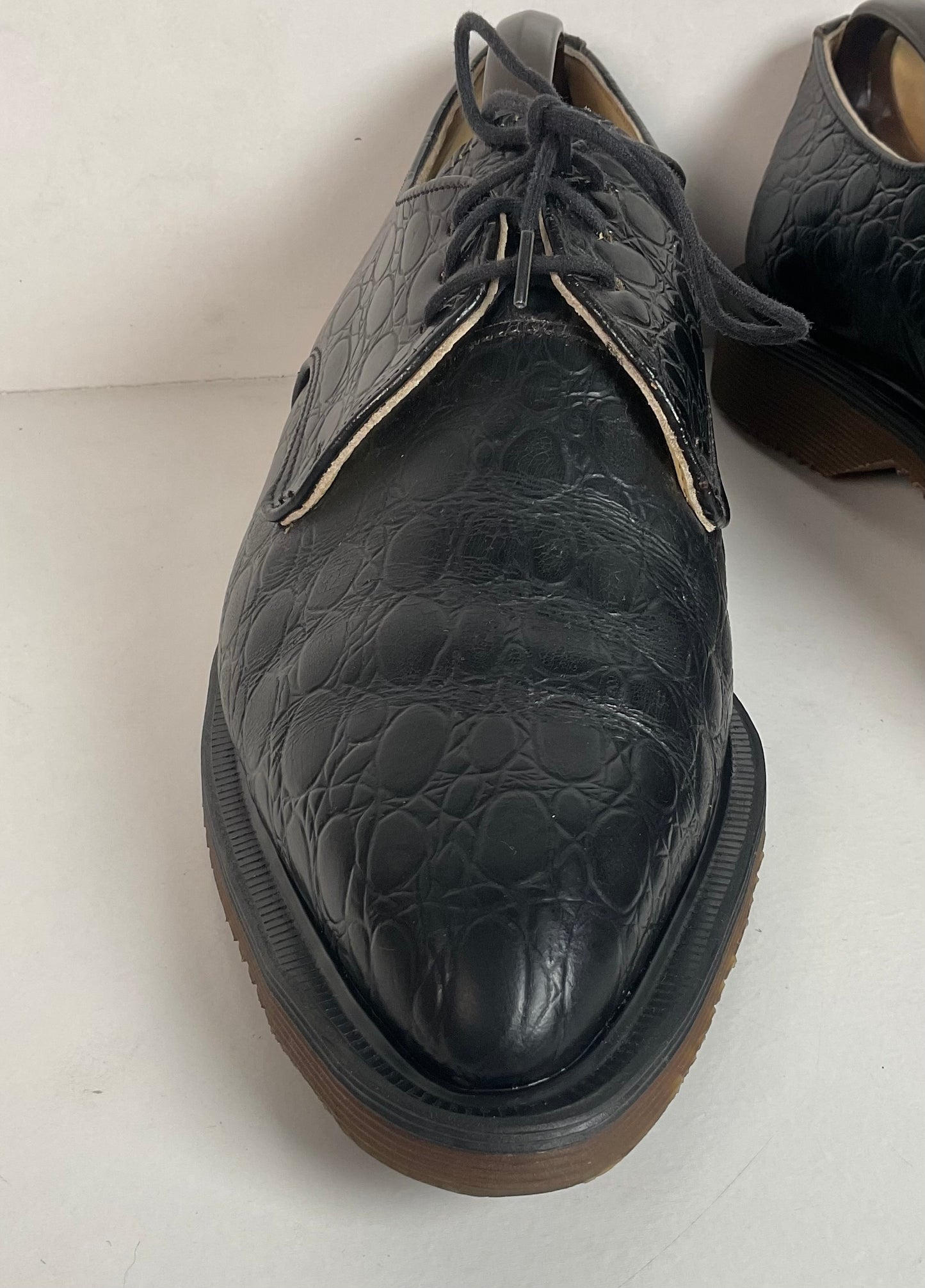 Vintage Dr. Martens Crocodile Embossed Derby Shoes Men’s 8 UK | 9 US England