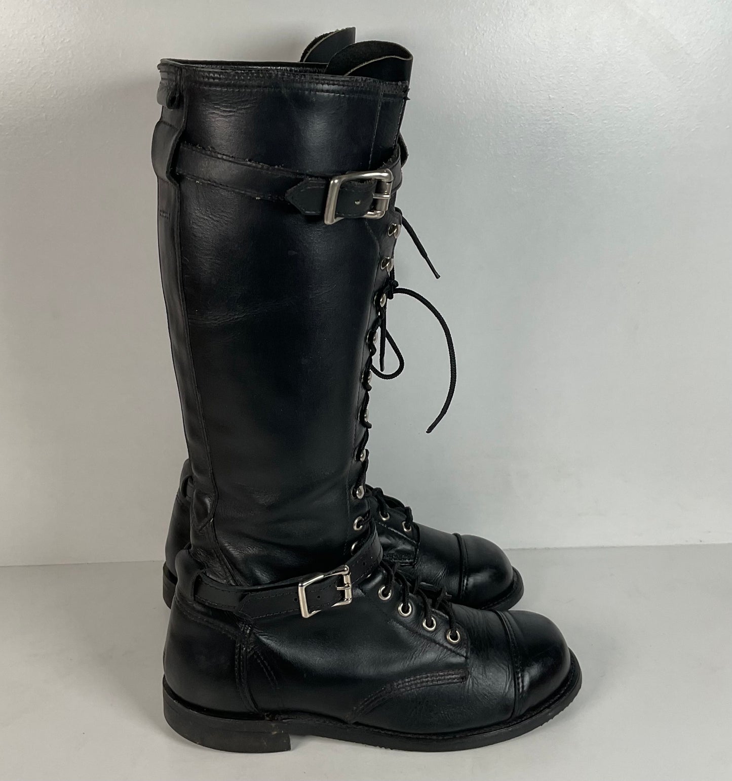 Vintage Harley Davidson Tall Lace Up Boots | USA Made | Men’s 8 | Women’s 9