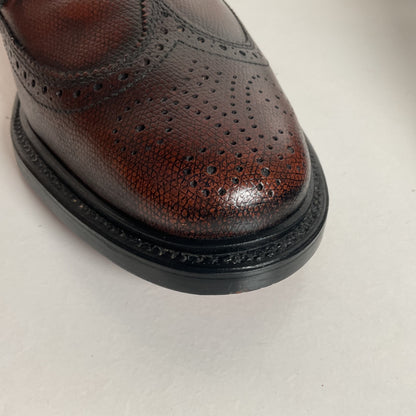 Vintage Stafford Longwing Derby Shoes 9.5 EEE Brogue Gunboat New Old Stock