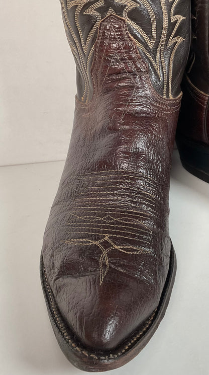 Vintage 1960s Tony Lama Antelope Cowboy Boots 9 B Gold Label Exotic