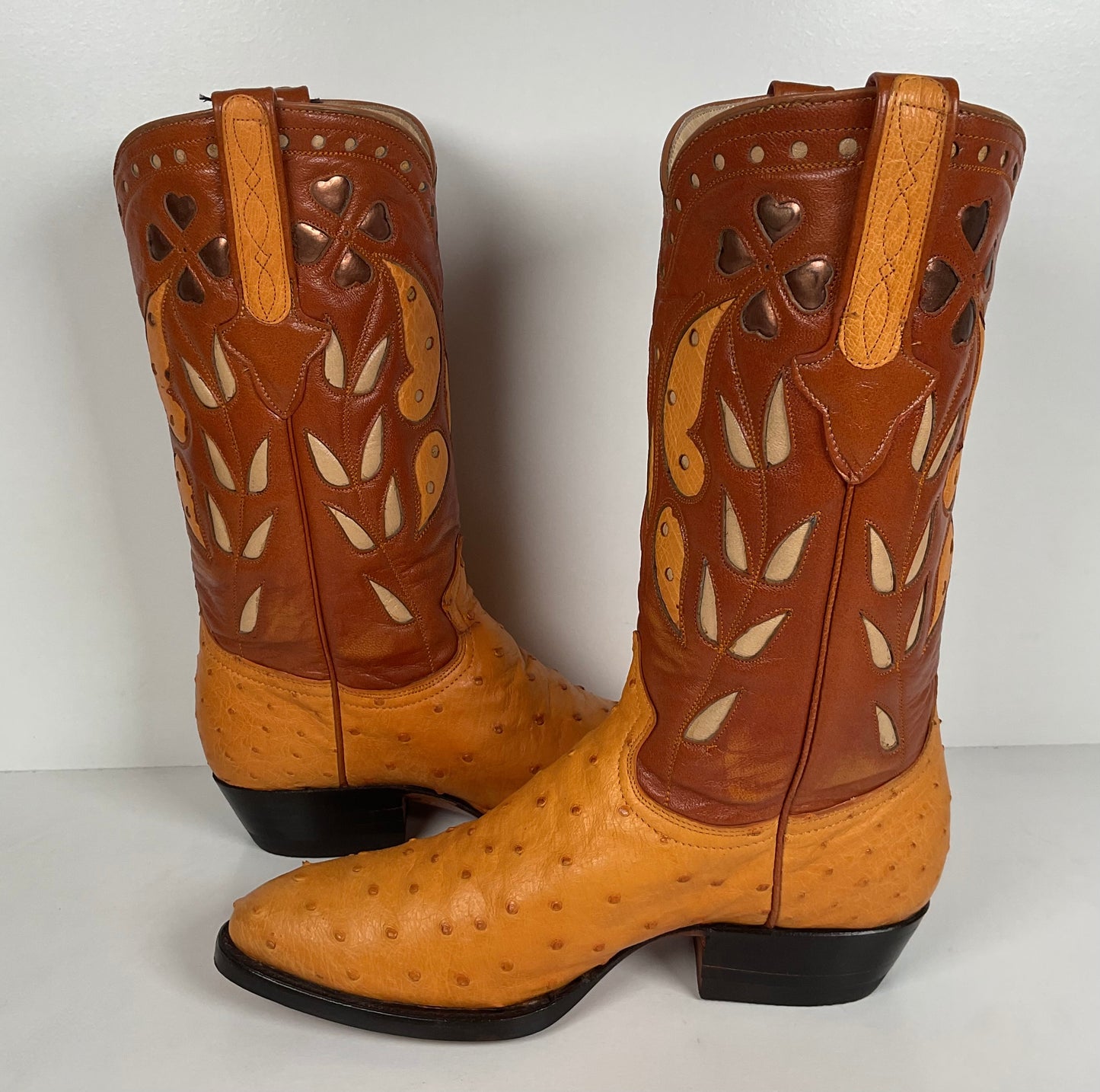 Cuadra Butterfly Cowgirl Boots | Tooled Ostrich Inlays | Exotic | Women’s 7