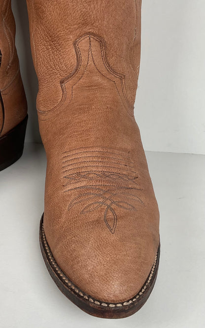 Vintage Dan Post Elk Skin Cowboy Boots | USA Made | Men’s 9.5 D