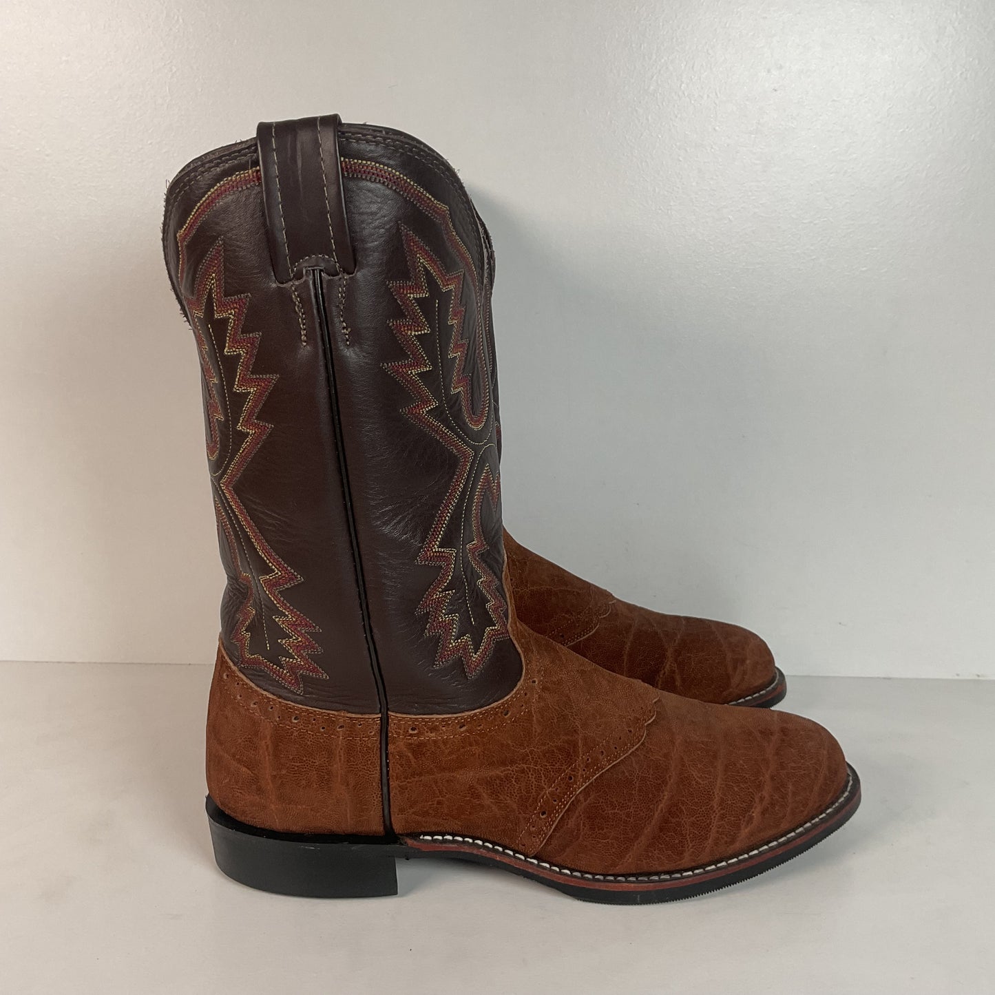 Vintage Larry Mahan Sanded Elephant Roper Boots | Exotic | USA Made | Men’s 9.5 D