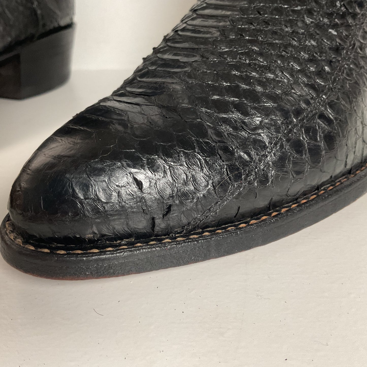Vintage Texas Imperial Cowboy Boots | Python Snakeskin | USA Made | Men’s 9.5 D