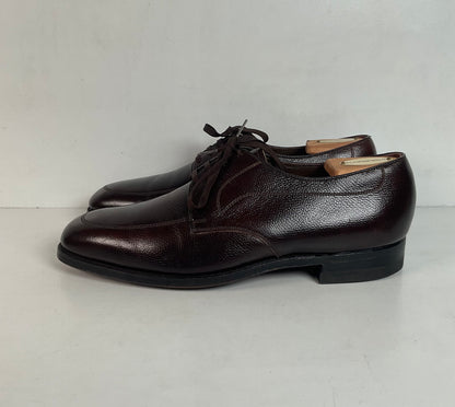 Vintage Florsheim Brown Derby Shoes 10 D Apron Toe
