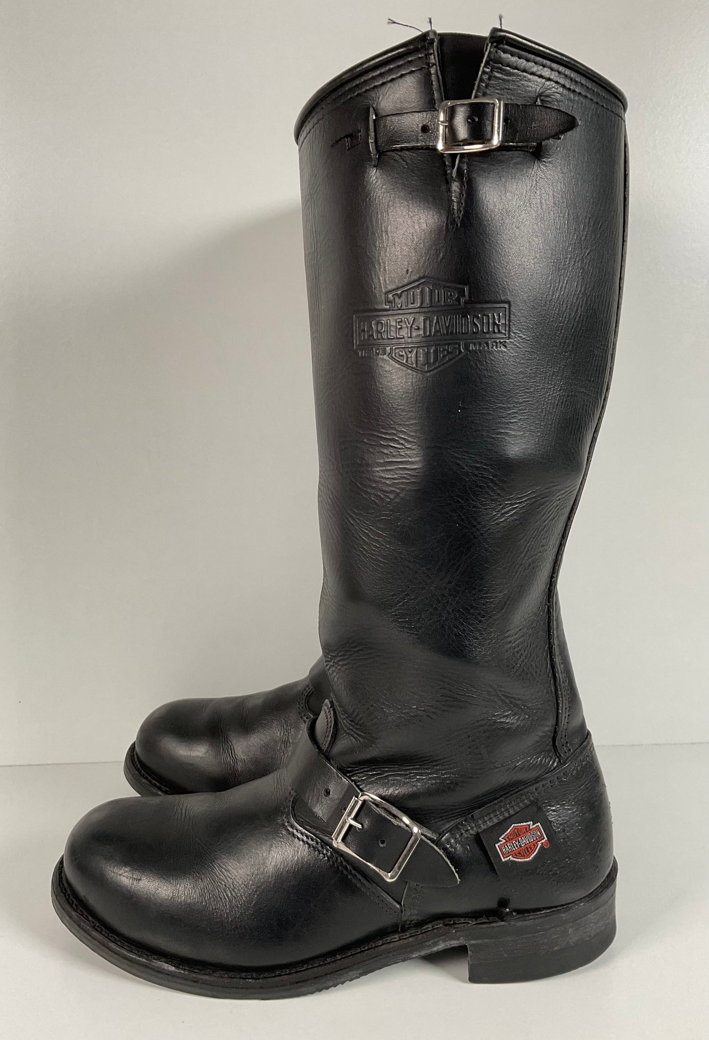 Vintage Harley Davidson Tall, Steel Toe Engineer Boots 9.5 Harness USA Made