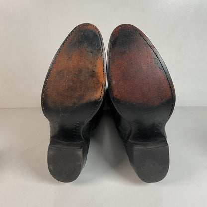 Justin Texas Rangers Cowboy Boots 9.5 D Exotic Smooth Ostrich