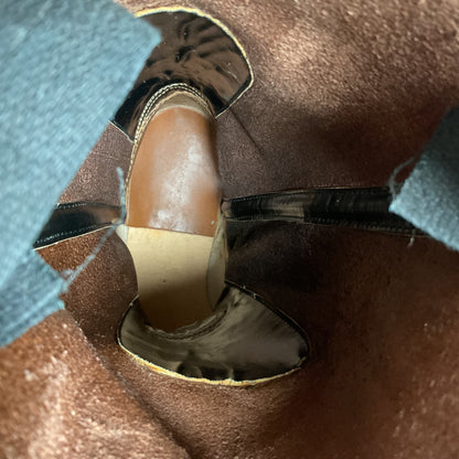 1970s Rodeo Chunky Campus Boots Men’s 9 D Cutter Toe USA Made