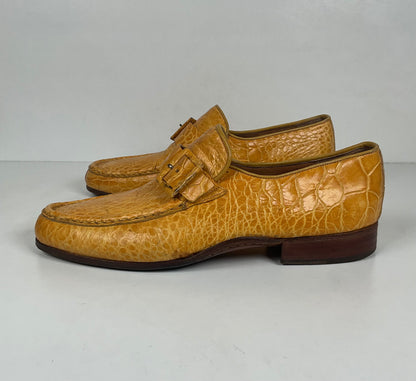 Vintage Sea Turtle Loafers | Monk Strap | Yellow | Men’s 7 D