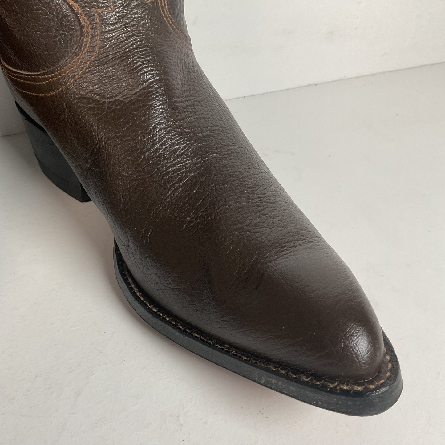1960s Tony Lama Water Buffalo Cowboy Boots 8.5 D Gold Label Exotic