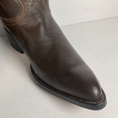 1960s Tony Lama Water Buffalo Cowboy Boots 8.5 D Gold Label Exotic