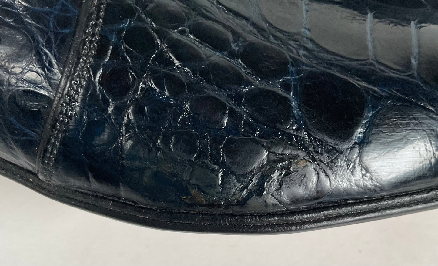 Mezlan for Avventura | Chelsea Zipper Boots | Dark Blue Crocodile | Men’s 10.5