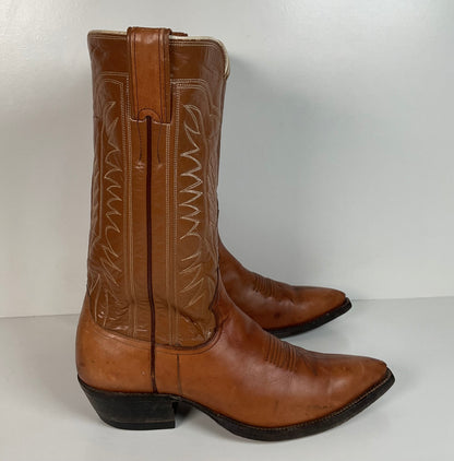 Vintage Justin Fort Worth Cowboy Boots | X Toe | White Label | Men’s 7 D