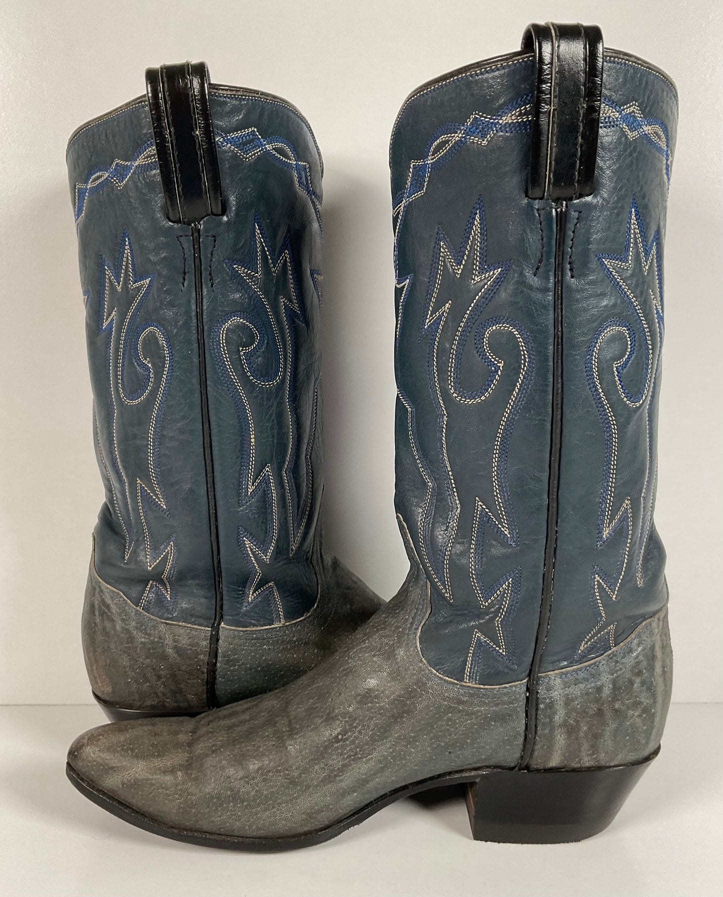 Vintage 1960s Tony Lama Exotic Cowgirl Boots 7 B Pre Ban USA Made Gold Label