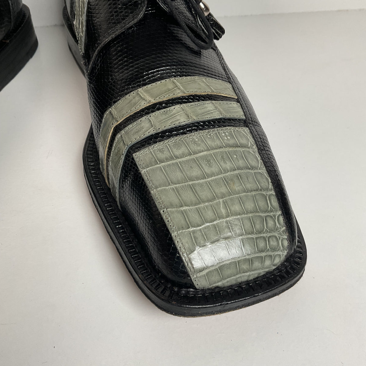 David Eden Caiman Derby Shoes | Teju Lizard Split | Exotic | Men’s 10.5
