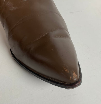 Vintage Justin Cowgirl Boots | Taupe | 1960s-1970s | USA Made | 7.5 B