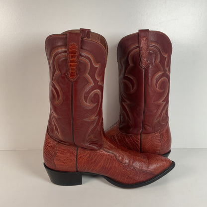 Vintage Nocona Ostrich Leg Cowboy Boots | Exotic | USA Made | Men’s 15 EE