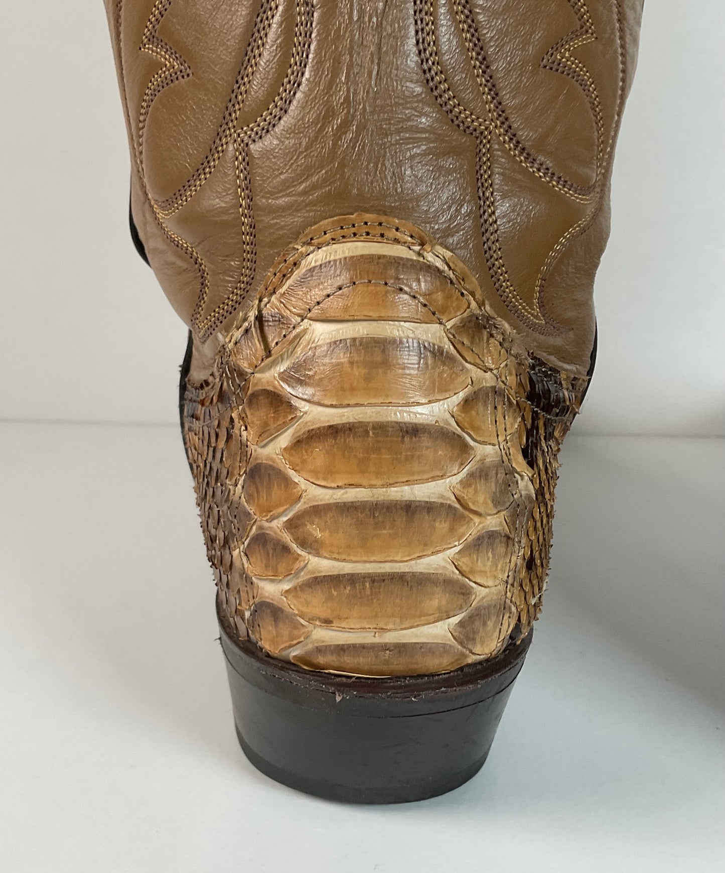 Vintage Laredo Python Snakeskin Cowboy Boots | Back Cut | USA Made | Men’s 10 D