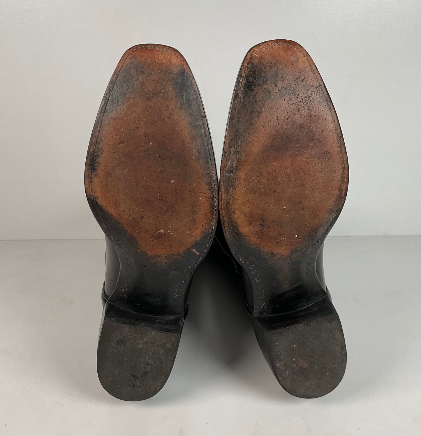 Vintage Lucchese French Toe Cowboy Boots | Black Calf | USA Made | Men’s 11 C