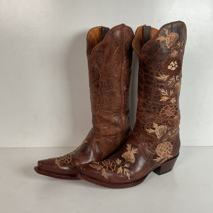 Old Gringo Brown Wildflower Cowgirl Boots 6.5 B
