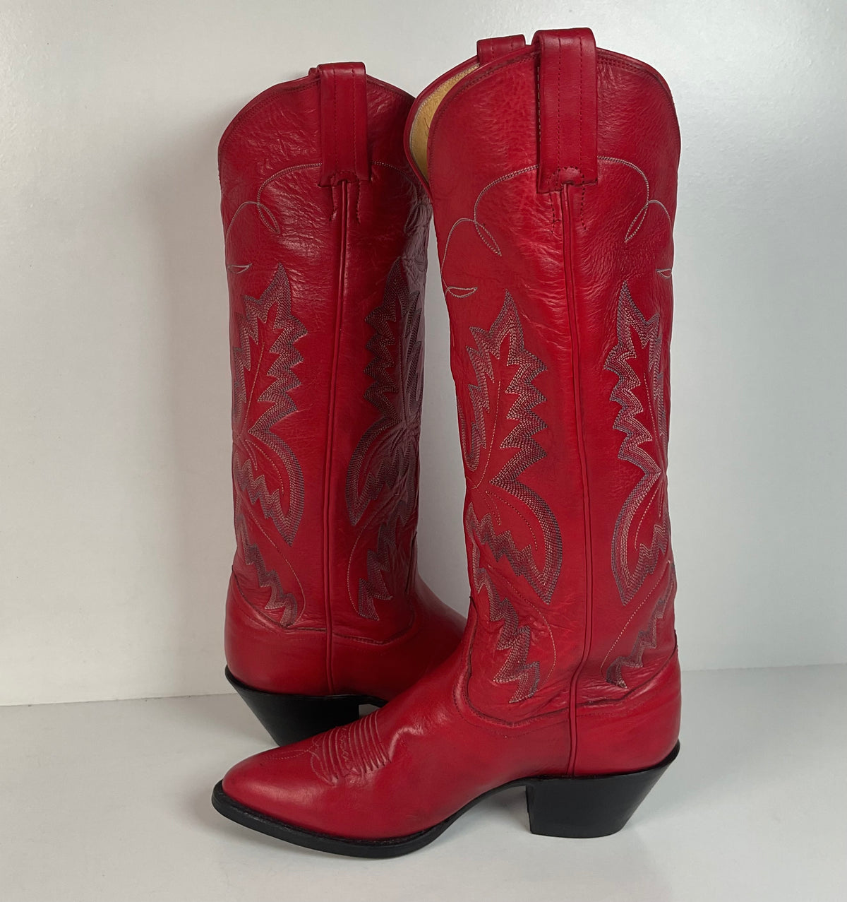 Vintage Panhandle Slim Tall Cowgirl Boots | Red Deer Tan | Women’s 6.5 B