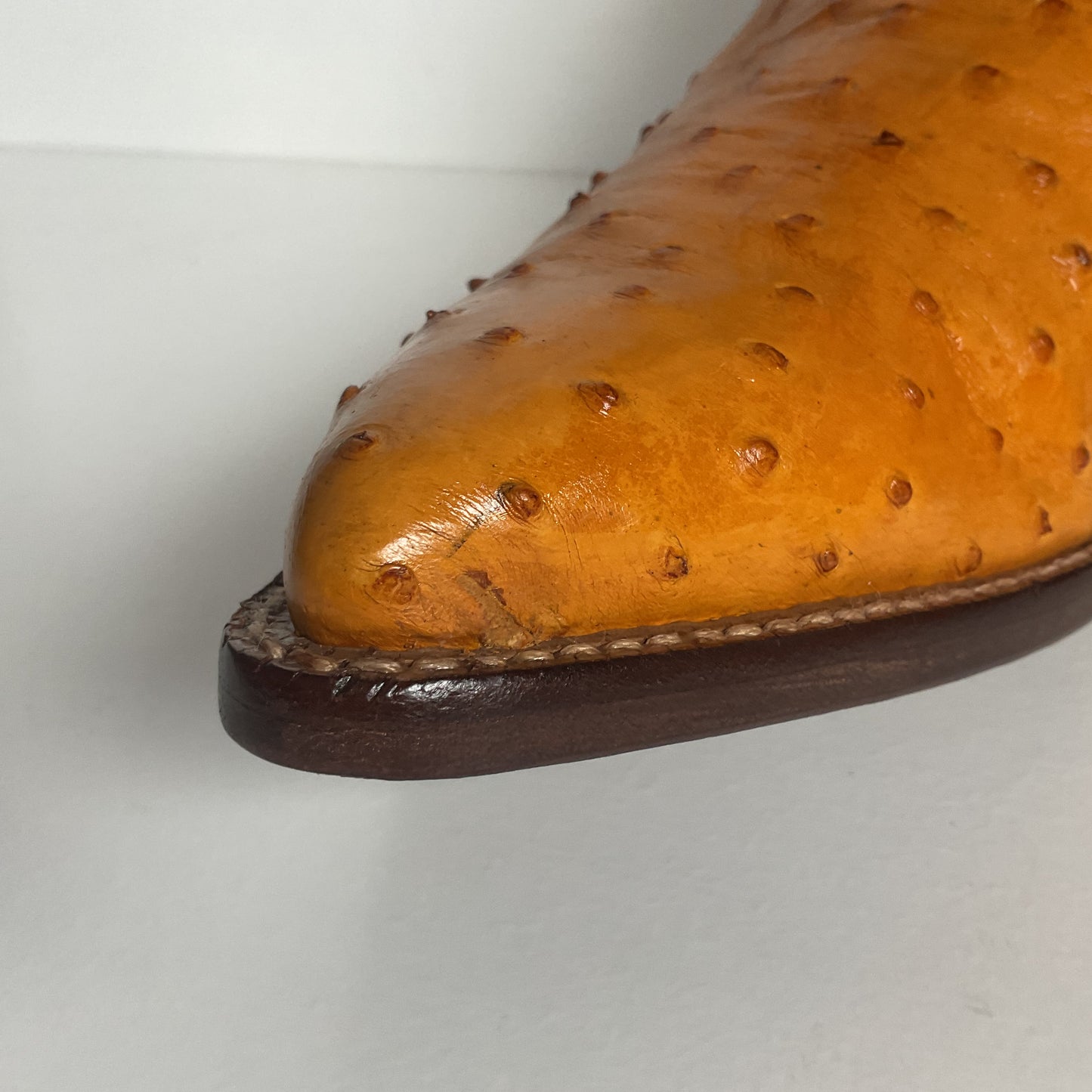 Full Quill Ostrich Cowboy Boots | Exotic | Custom | Butterscotch | Men’s 10 E