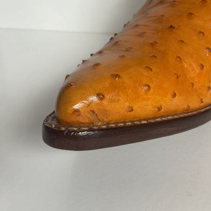 Full Quill Ostrich Cowboy Boots | Exotic | Custom | Butterscotch | Men’s 10 E