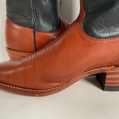 Vintage Dan Post Cowgirl Boots | USA Made | Tooled Inlays | Women’s 7 M