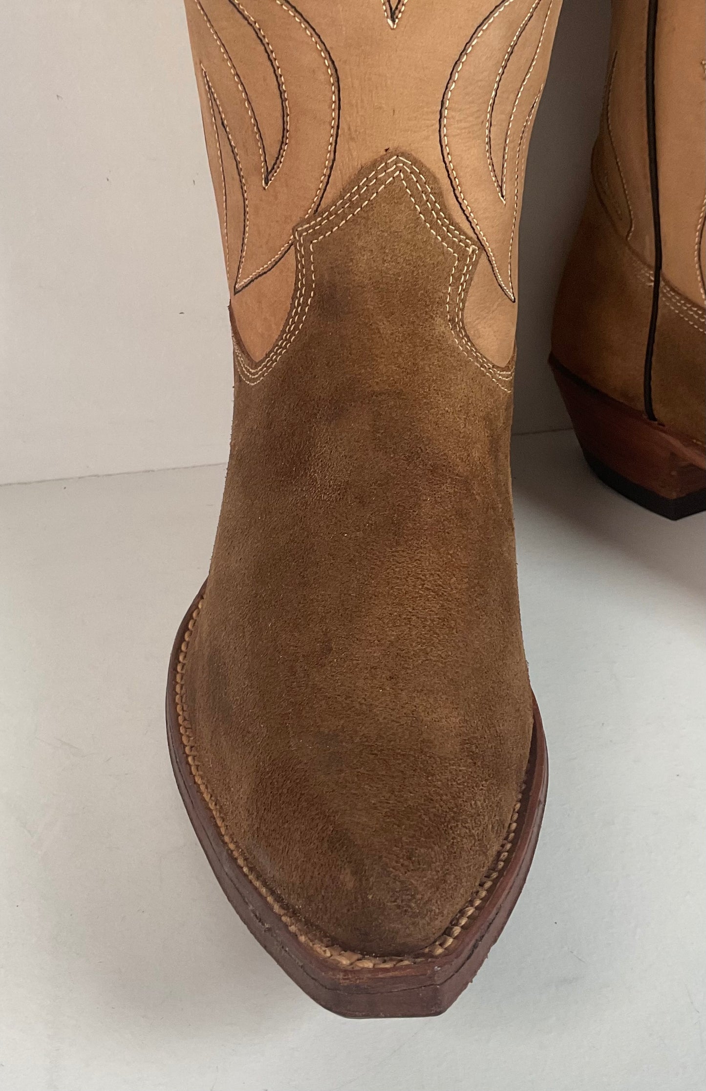 1960s Rodeo Suede Cowboy Boots 11.5 D Rough Out USA Made