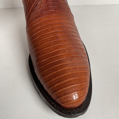 Vintage Tony Lama Teju Lizard Cowboy Boots | Gold Label | Men’s 10 D