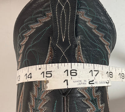 Vintage Larry Mahan Cowboy Boots | Chocolate Cow | USA Made | Men’s 9 D