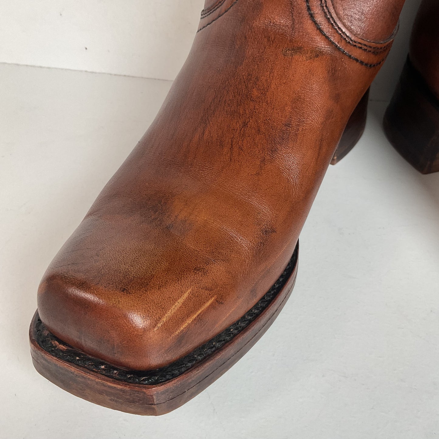 Vintage Sears Chunky Campus Boots 10.5 D USA Made Cutter Toe