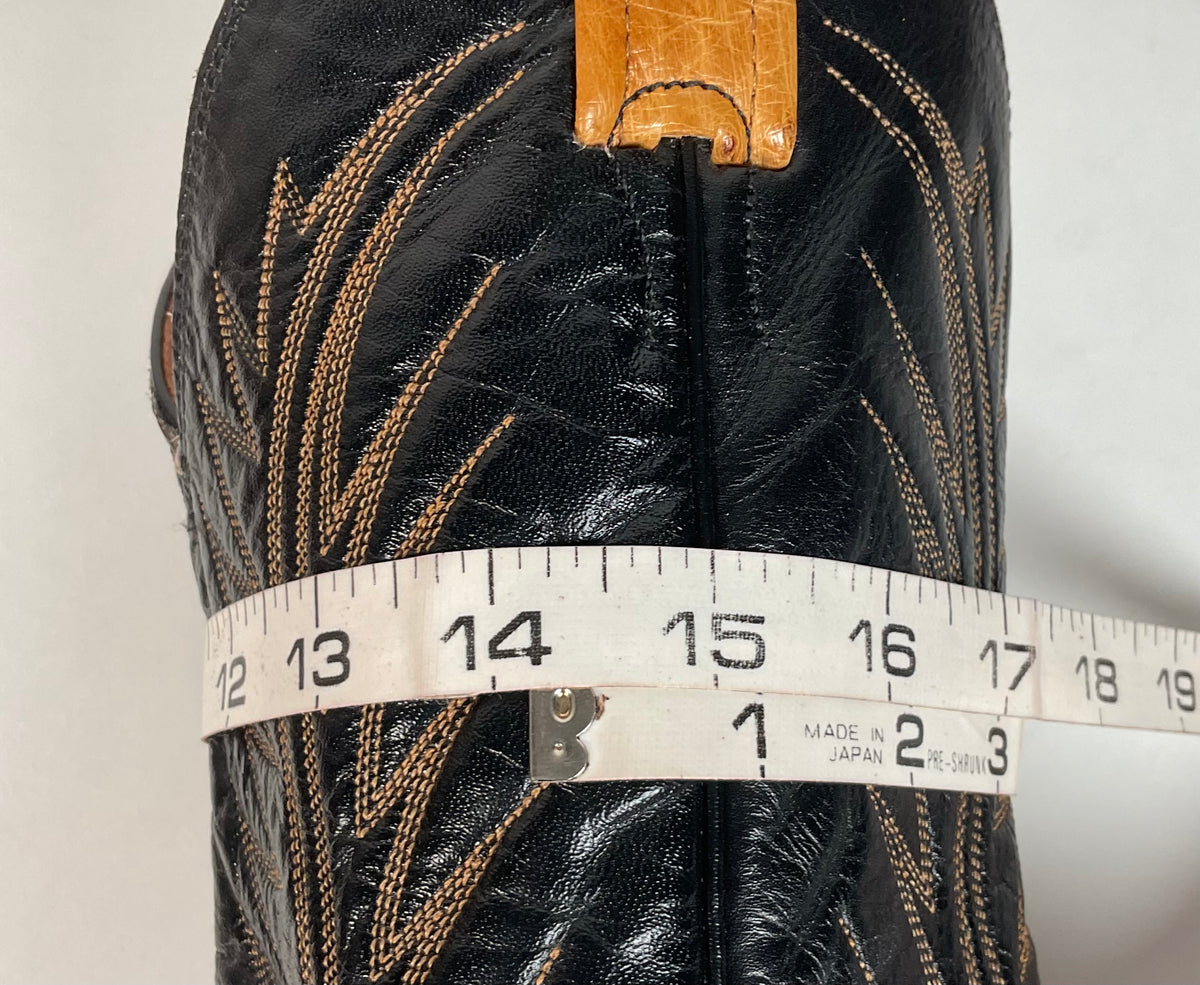 Vintage Nocona Wingtip Cowboy Boots | Exotic Ostrich Quill | Men’s 11 D