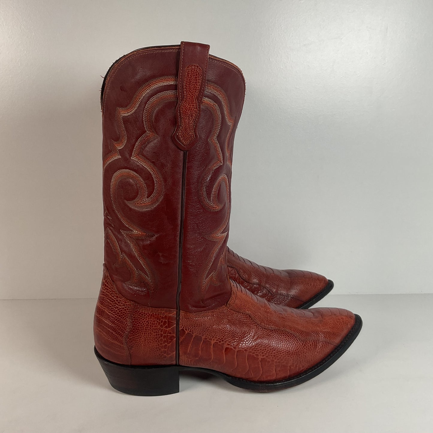 Vintage Nocona Ostrich Leg Cowboy Boots | Exotic | USA Made | Men’s 15 EE