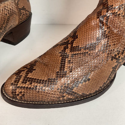 Vintage Tony Lama Python Snakeskin Cowboy Boots | USA Made | Gold Label | 10.5 D