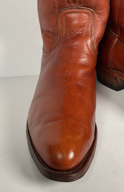 Vintage Frye Cowboy Boots | Black Label | Rancher | 1970s | Men’s 11 D