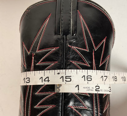 1970s Tony Lama Elephant Print Cowboy Boots 10 USA Made Gold Label