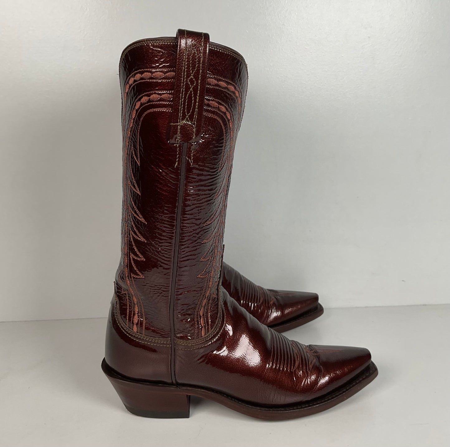 Lucchese 1883 Patent Leather Cowgirl Boots | USA Made | Women’s 6 B