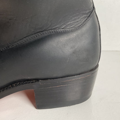 Custom Black Oiled Lace Up Boots Men’s 8 Narrow | Women’s 9 Victorian