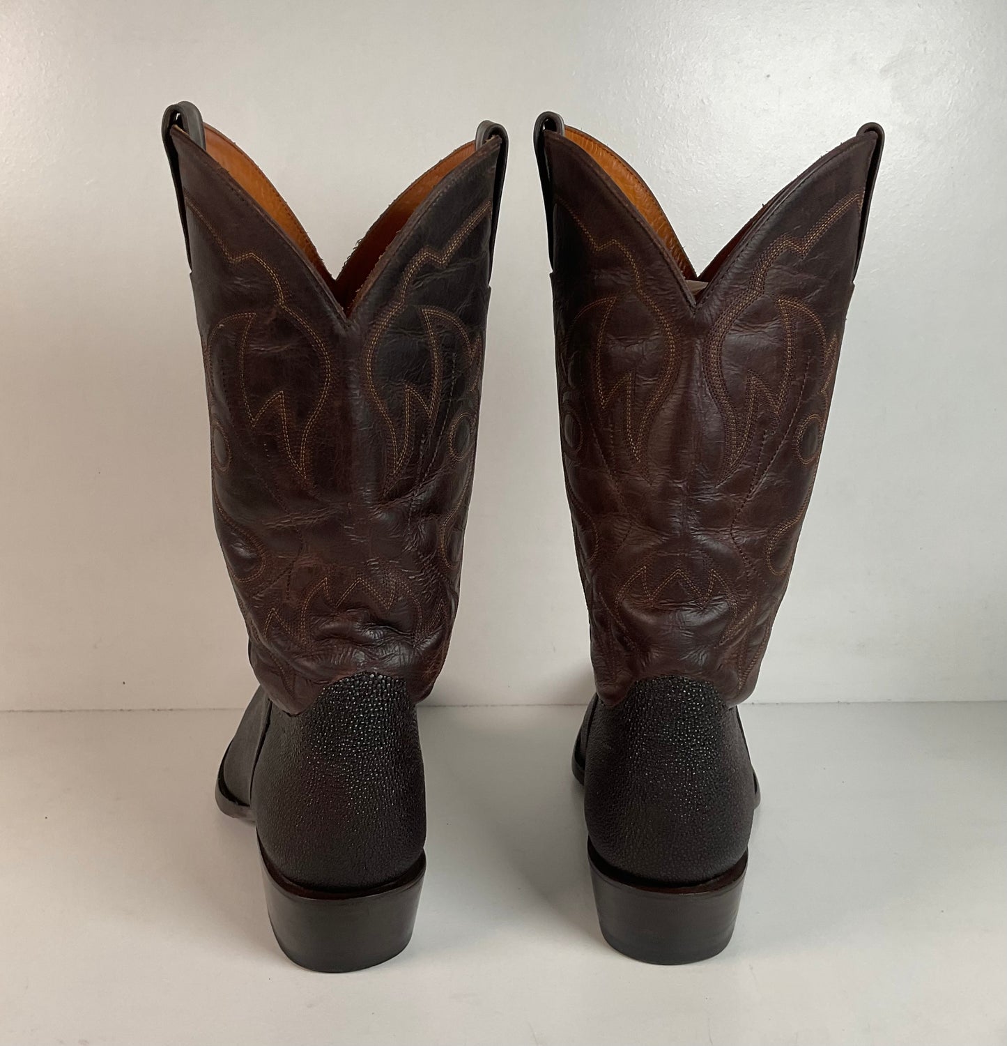Alvies Rickshaw Stingray Cowboy Boots 10.5 E Exotic