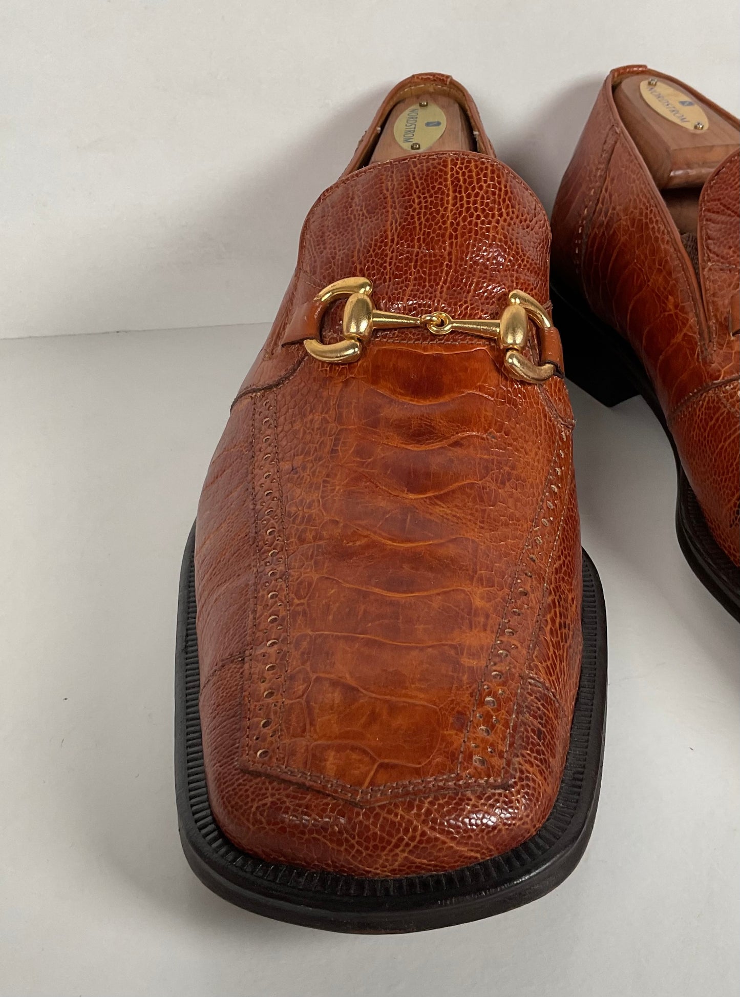 David Eden Ostrich Leg Loafers | Horse Bit | Exotic | Men’s 10