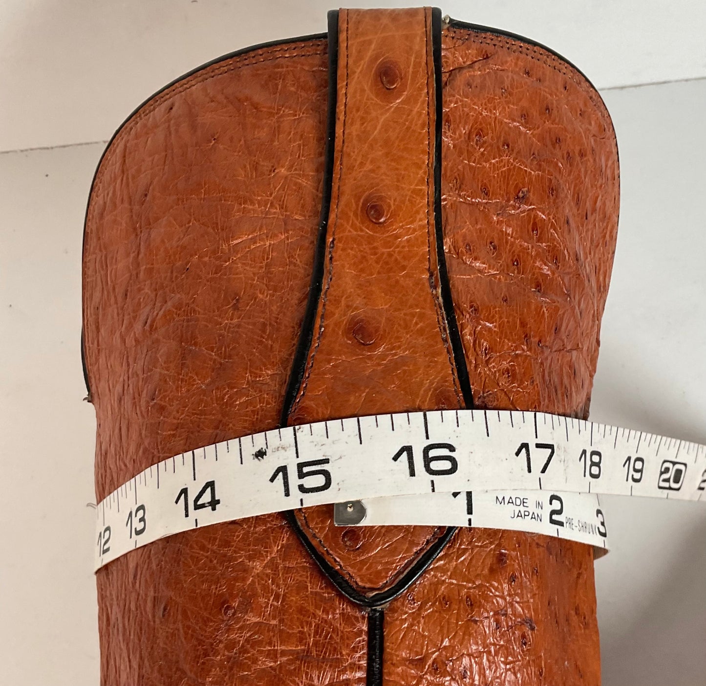 Custom Full Ostrich Quill Cowboy Boots 10 Wide Exotic Mule Ear