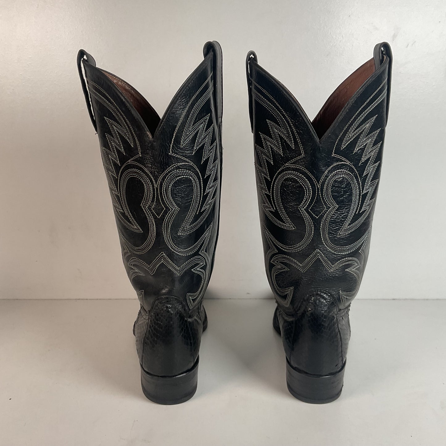 Exotic Black Cobra Snakeskin Cowboy Boots Mexico 28.5 E | US Men’s 10.5