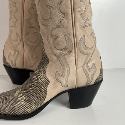 Vintage Ringtail Lizard Cowgirl Boots | USA Made | Custom | 1980s | Women’s 6 B