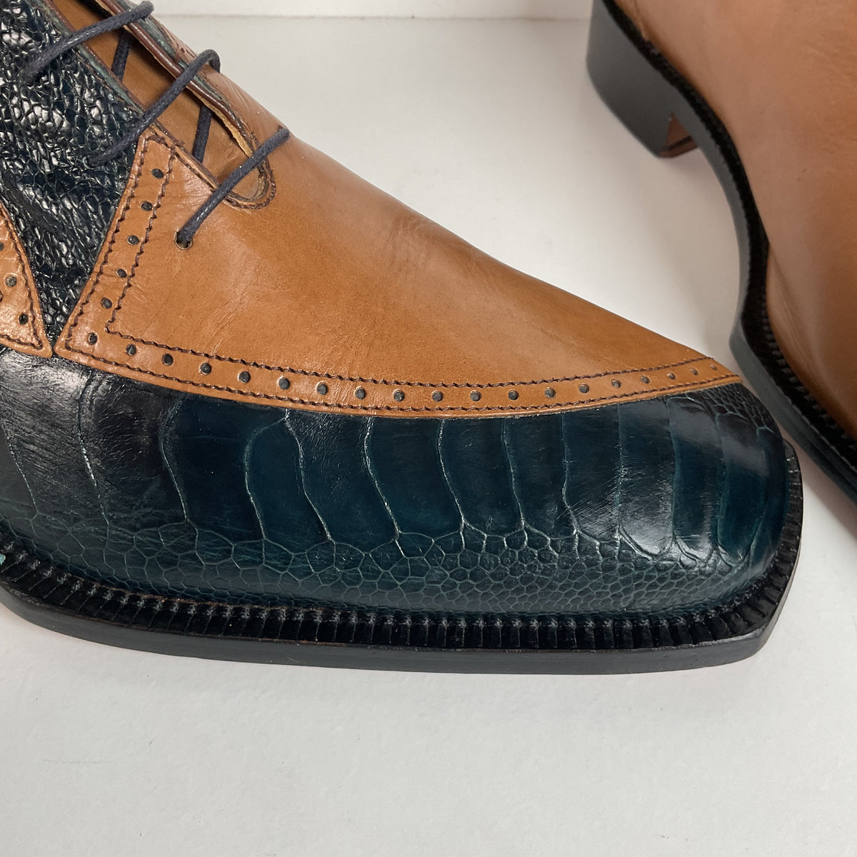 Belvedere Ostrich Leg Oxford Shoes | Split Toe | Exotic | Men’s 10 M